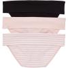 imageMotherhood Maternity  3 Pack Maternity Panties  Foldover and Bikini Style Underwear for Pregnancy  Sizes Small to 3XBlack  Pink  EgretPink Stripe