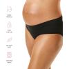 imageMotherhood Maternity  3 Pack Maternity Panties  Foldover and Bikini Style Underwear for Pregnancy  Sizes Small to 3XFlat Grey  Plein Air  BW Dot