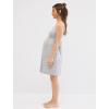 imageMotherhood Maternity Womens Lace Trim Clip Down Nursing Nightgown ampamp Lounge Dress for BreastfeedingGrey Space Dye