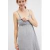 imageMotherhood Maternity Womens Lace Trim Clip Down Nursing Nightgown ampamp Lounge Dress for BreastfeedingHeather Grey