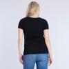 imageMotherhood Maternity Womens Maternity Short Sleeve VNeck Side Ruched Tee ShirtBlack