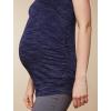 imageMotherhood Maternity Womens Maternity Short Sleeve VNeck Side Ruched Tee ShirtNavy