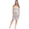 imageMotherhood Maternity Womens Lace Trim Clip Down Nursing Nightgown ampamp Lounge Dress for BreastfeedingGrey Space Dye