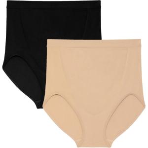 imageMotherhood Maternity 2Pack Seamless OverTheBump PantyCore BlackEssential Nude