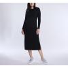 imageMotherhood Maternity Womens Long Sleeve Rib Knit Column Midi Pregnancy Bodycon DressBlack