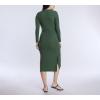 imageMotherhood Maternity Womens Long Sleeve Rib Knit Column Midi Pregnancy Bodycon DressGreen Pastures