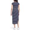 imageMotherhood Maternity Womens Raglan Sleeve Rib Knit Midi Pregnancy Bodycon DressPeacoat White Stripe