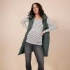 imageMotherhood Maternity Womens Sleeveless Long Pregnancy Puffer Vest with PocketsOlive