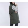 imageMotherhood Maternity Womens Sleeveless Long Pregnancy Puffer Vest with PocketsOlive