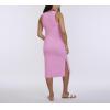 imageMotherhood Maternity Womens Sleeveless Racerback Rib Knit Midi Pregnancy Bodycon DressCyclamen
