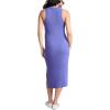 imageMotherhood Maternity Womens Sleeveless Racerback Rib Knit Midi Pregnancy Bodycon DressSkipper Blue
