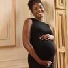 imageMotherhood Maternity Womens Sleeveless Rib Knit Midi Pregnancy Bodycon DressBlack