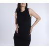 imageMotherhood Maternity Womens Sleeveless Rib Knit Midi Pregnancy Bodycon DressBlack