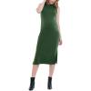 imageMotherhood Maternity Womens Sleeveless Rib Knit Midi Pregnancy Bodycon DressGreen Pastures
