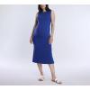 imageMotherhood Maternity Womens Sleeveless Rib Knit Midi Pregnancy Bodycon DressSoladite Blue