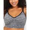 imageMotherhood Maternity Womens Wireless Clip Down Seamless Nursing Bra 1 and 2 PacksBlackGrey Spacedye 2 Pack