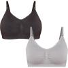 imageMotherhood Maternity Womens Busted Seamless Clip Down Nursing Full Coverage BraBlackGrey 2 Pack