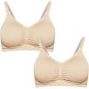 imageMotherhood Maternity Womens Busted Seamless Clip Down Nursing Full Coverage BraSandshellSandshell 2 Pack