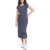 imageMotherhood Maternity Womens Raglan Sleeve Rib Knit Midi Pregnancy Bodycon DressPeacoat White Stripe