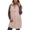 imageMotherhood Maternity Womens Sleeveless Long Pregnancy Puffer Vest with PocketsBeige