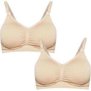 imageMotherhood Maternity Womens Busted Seamless Clip Down Nursing Full Coverage BraSandshellSandshell 2 Pack