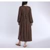 imageMotherhood Maternity Womens Long Sleeve Button Front Midi Pregnancy DressBrown Animal