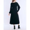 imageMotherhood Maternity Womens Long Sleeve Empire Waist Maxi Pregnancy DressBlack