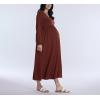 imageMotherhood Maternity Womens Long Sleeve Empire Waist Maxi Pregnancy DressBrandy Brown