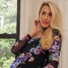 imageMotherhood Maternity Womens Long Sleeve Mesh Turtleneck Maxi Pregnancy Bodycon DressBlack Floral