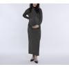 imageMotherhood Maternity Womens Long Sleeve Mesh Turtleneck Maxi Pregnancy Bodycon DressGold Lurex