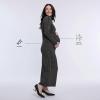 imageMotherhood Maternity Womens Long Sleeve Mesh Turtleneck Maxi Pregnancy Bodycon DressGold Lurex