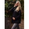 imageMotherhood Maternity Womens Long Sleeve Mock Turtleneck Pregnancy Knit SweaterBlack