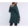 imageMotherhood Maternity Womens Long Sleeve Smocked Babydoll Mini DressTeal Ditsy