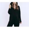 imageMotherhood Maternity Womens Long Sleeve VNeck Scuba Pullover Nursing HoodieBlack