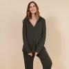 imageMotherhood Maternity Womens Long Sleeve VNeck Scuba Pullover Nursing HoodieDeep Depths