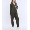 imageMotherhood Maternity Womens Long Sleeve VNeck Scuba Pullover Nursing HoodieDeep Depths