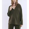 imageMotherhood Maternity Womens Long Sleeve VNeck Scuba Pullover Nursing HoodieDeep Depths
