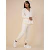 imageMotherhood Maternity Womens Long Sleeve VNeck Scuba Pullover Nursing HoodieWinter White