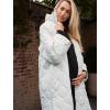 imageMotherhood Maternity Womens Quilted Pregnancy Long Puffer JacketWinter White