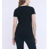imageMotherhood Maternity Womens Short Sleeve Side Ruched VNeck Pregnancy TShirtBlack  Grey 2 Pack