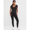 imageMotherhood Maternity Womens Short Sleeve Side Ruched VNeck Pregnancy TShirtBlack  Heather Grey  Beetle 3 Pack