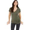 imageMotherhood Maternity Womens Short Sleeve Side Ruched VNeck Pregnancy TShirtBlack  Heather Grey  Beetle 3 Pack