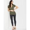 imageMotherhood Maternity Womens Short Sleeve Side Ruched VNeck Pregnancy TShirtOlive