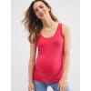 imageMotherhood Maternity Womens Sleeveless Scoop Neck Side Ruched Pregnancy Tank Top3 PackBlackWhiteRose Red