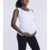 imageMotherhood Maternity Womens Sleeveless Scoop Neck Side Ruched Pregnancy Tank Top3 PackWhiteBlackMocha