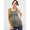 imageMotherhood Maternity Womens Sleeveless Scoop Neck Side Ruched Pregnancy Tank Top3 PackWhiteNavyBeetle