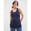 imageMotherhood Maternity Womens Sleeveless Scoop Neck Side Ruched Pregnancy Tank Top3 PackWhiteNavyBeetle