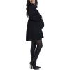 imageMotherhood Maternity Womens Long Sleeve Smocked Babydoll Mini DressCore Black