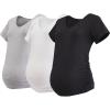 Black  White  Heather Grey 3 Pack