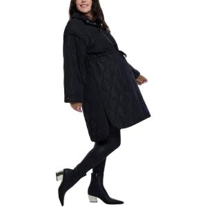 imageMotherhood Maternity Womens Quilted Pregnancy Long Puffer JacketBlack
